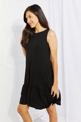 Zenana Head Over Heels Full Size Sleeveless Ruffle Hem Dress - Shah S. Sahota