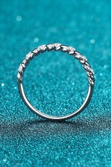 Moissanite Rhodium-Plated Half-Eternity Ring - Shah S. Sahota