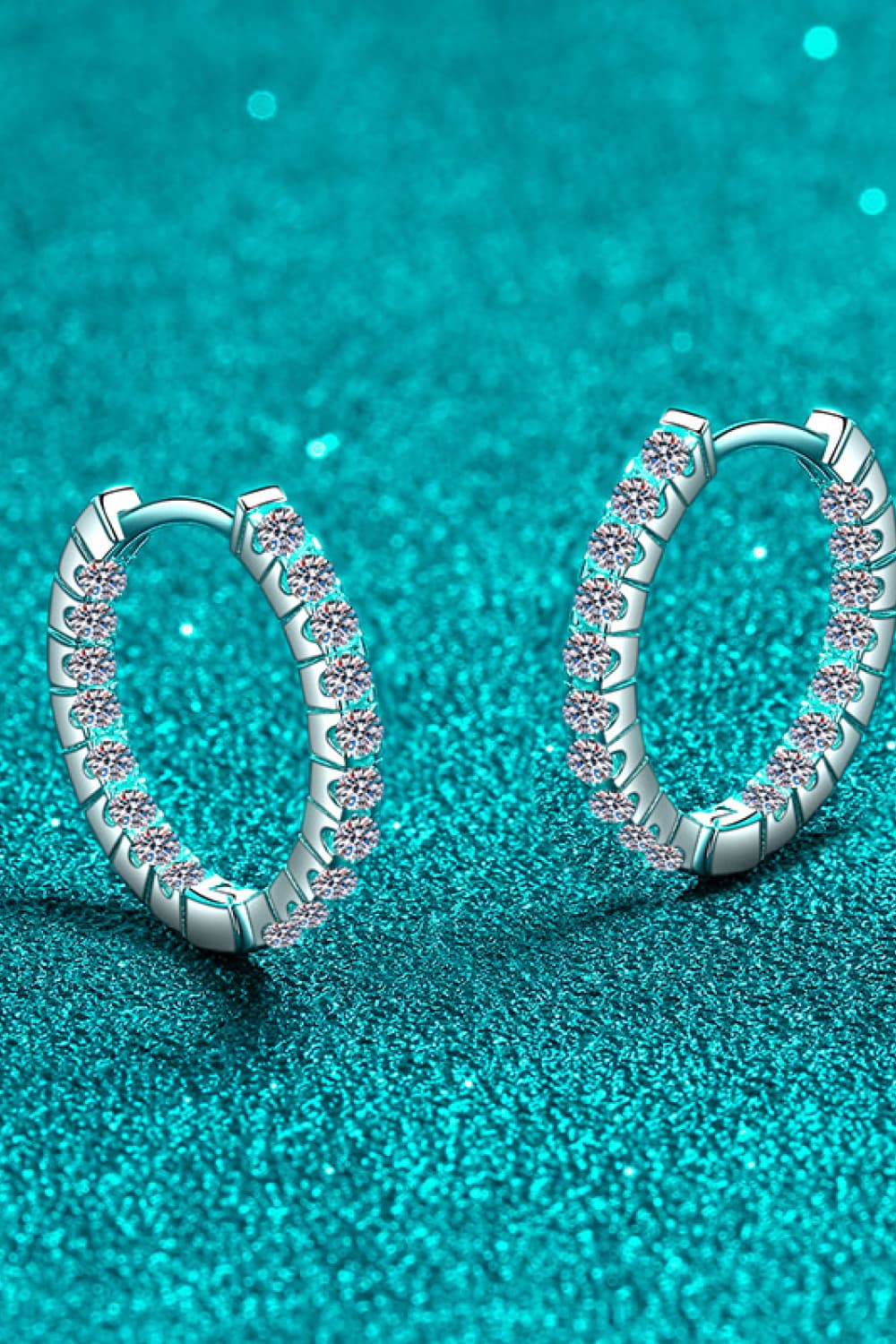 Moissanite 925 Sterling Silver Huggie Earrings - Shah S. Sahota