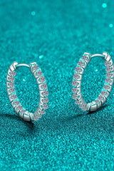 Moissanite 925 Sterling Silver Huggie Earrings - Shah S. Sahota
