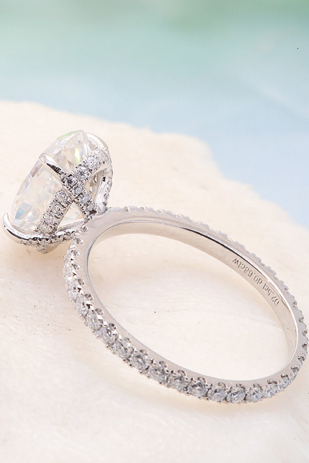 14K White Gold 2.5 Carat Moissanite 4-Prong Ring - Shah S. Sahota