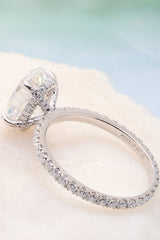 14K White Gold 2.5 Carat Moissanite 4-Prong Ring - Shah S. Sahota