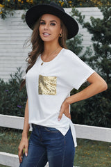 Sequin Pocket Tee - Shah S. Sahota