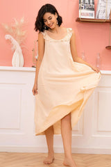 Ruffled V-Neck Night Dress - Shah S. Sahota