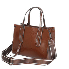 High-Capacity Oil Wax Cowhide Zipper Tote - Shah S. Sahota