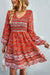Bohemian V-Neck Balloon Sleeve Dress - Shah S. Sahota