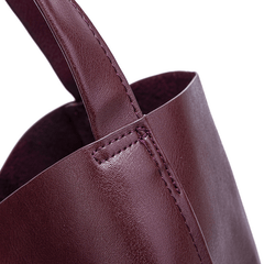Retro Large Capacity Waxy Leather Tote Bag - Shah S. Sahota
