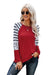 Leopard Panel Striped Raglan Sleeve Top - Shah S. Sahota