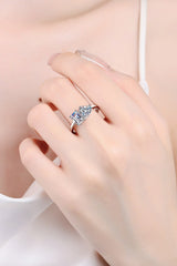 Rhodium-Plated 2 Carat Moissanite Ring - Shah S. Sahota
