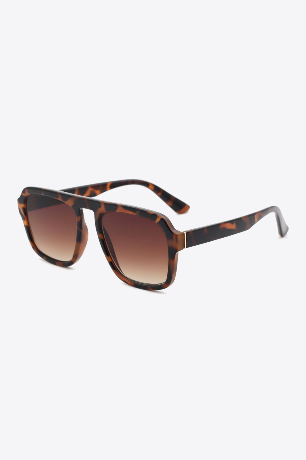 Tortoiseshell Square Polycarbonate Frame Sunglasses - Shah S. Sahota