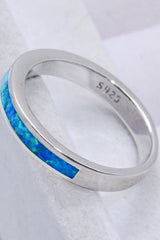 925 Sterling Silver Opal Ring in Sky Blue - Shah S. Sahota