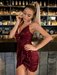 Wrap Ruched Draped Sequin Dress - Shah S. Sahota