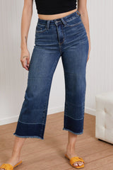 Judy Blue Savannah Full Size Wide Leg Cropped Jeans - Shah S. Sahota