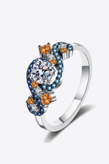 Moissanite Contrast 925 Sterling Silver Ring - Shah S. Sahota