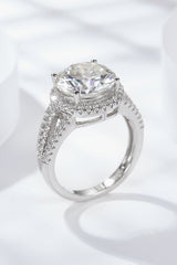 5 Carat Moissanite Split Shank Ring - Shah S. Sahota
