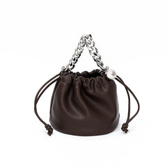 Large Capacity Drawstring Bucket Bag With Removable Handle - Shah S. Sahota