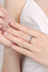 Moissanite 925 Sterling Silver Two-Piece Ring Set - Shah S. Sahota