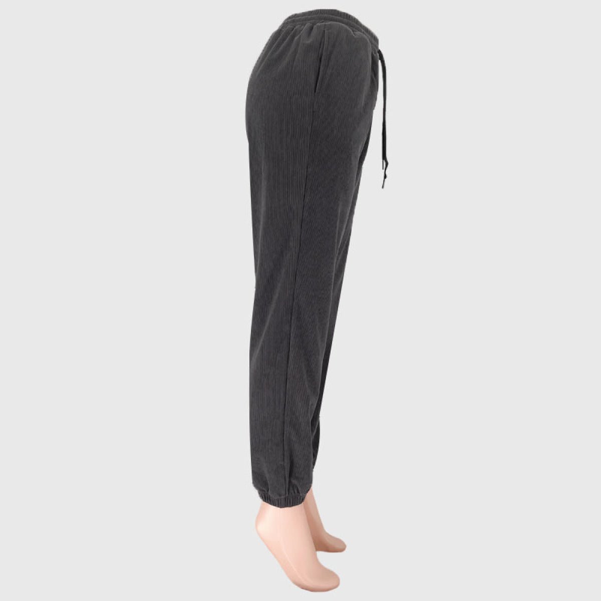 Corduroy Crew Neck Pullover Long Sleeve Sweatshirts & TiePants Two-Piece Sets - Shah S. Sahota