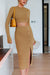 Round Neck Knit Cropped Top and Button Down Skirt Set - Shah S. Sahota