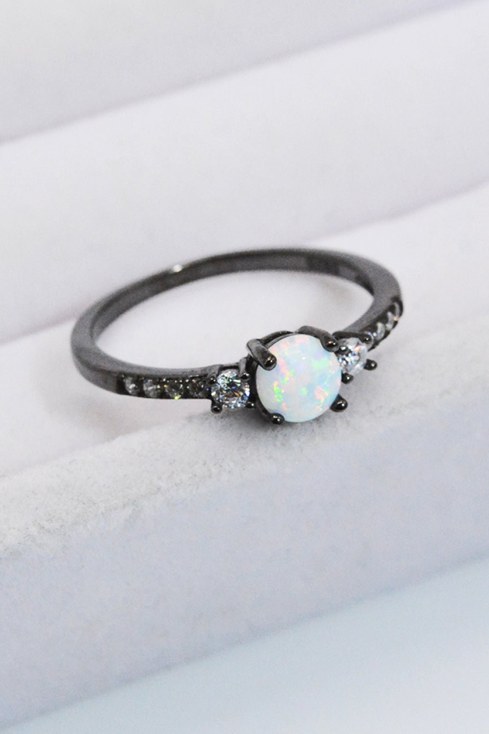 925 Sterling Silver Round Opal Ring - Shah S. Sahota