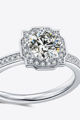 1 Carat Moissanite Platinum-Plated Ring - Shah S. Sahota