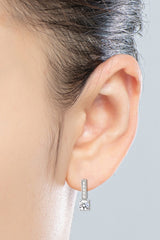 Moissanite and Zircon 925 Sterling Silver Drop Earrings - Shah S. Sahota