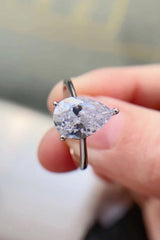 Classic Teardrop 2 Carat Moissanite Ring - Shah S. Sahota