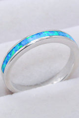 925 Sterling Silver Opal Ring in Sky Blue - Shah S. Sahota