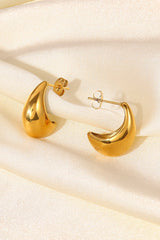 Stainless Steel C-Hoop Earrings - Shah S. Sahota