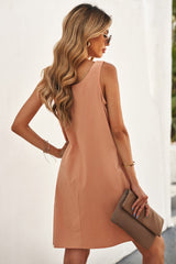 Button Front Dress with Pockets - Shah S. Sahota