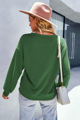 Dropped Shoulder Balloon Sleeve Sweatshirt - Shah S. Sahota