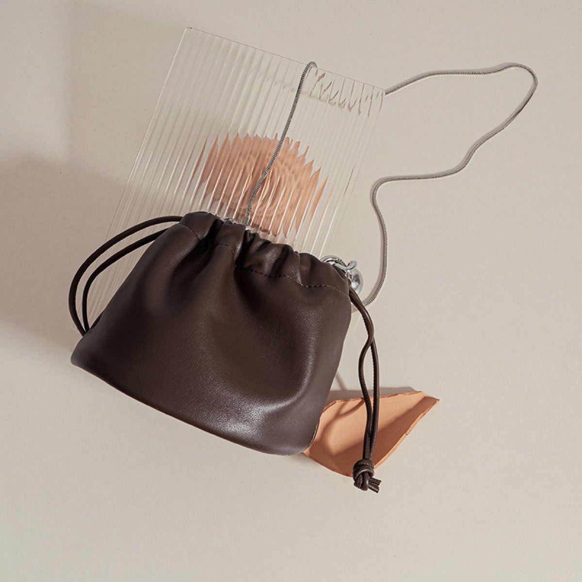 Large Capacity Drawstring Bucket Bag With Removable Handle - Shah S. Sahota