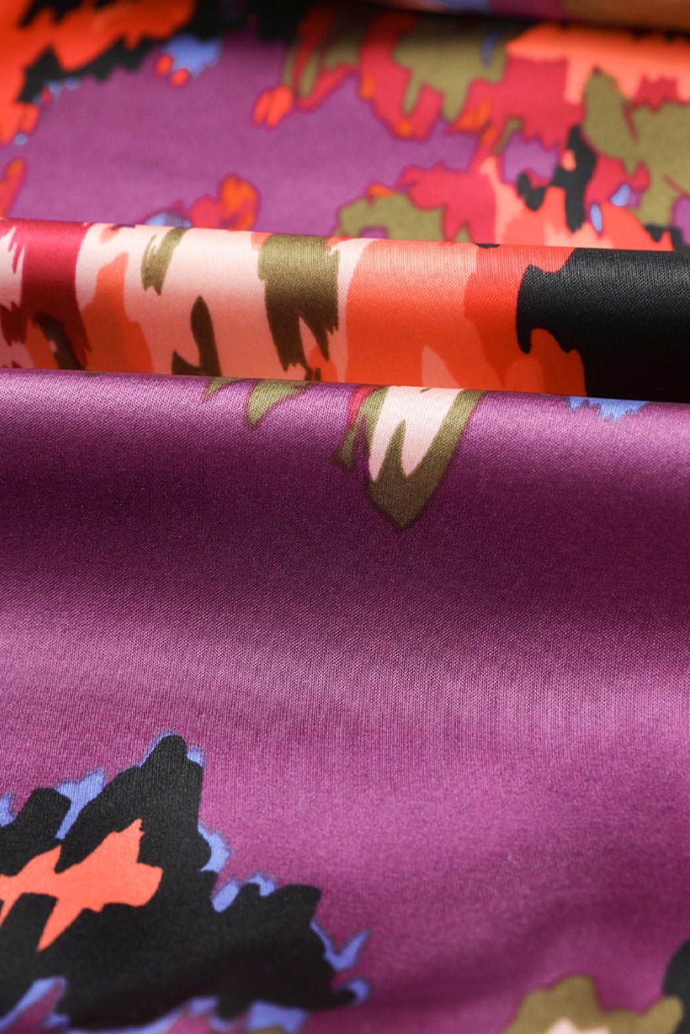 Abstract Print Belted Ruffle Hem Dress - Shah S. Sahota