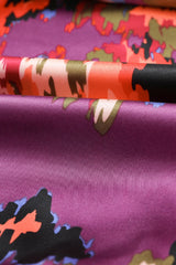 Abstract Print Belted Ruffle Hem Dress - Shah S. Sahota