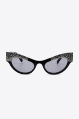UV400 Rhinestone Trim Cat-Eye Sunglasses - Shah S. Sahota