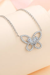 Moissanite Butterfly Pendant Necklace - Shah S. Sahota