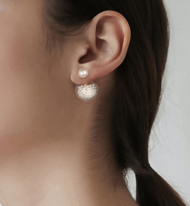 Rhinestone Ball Stud Earrings - Shah S. Sahota