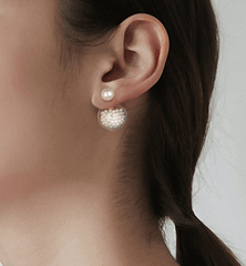Rhinestone Ball Stud Earrings - Shah S. Sahota