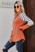 Leopard Panel Striped Raglan Sleeve Top - Shah S. Sahota