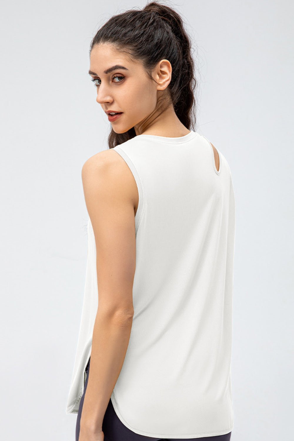 Cutout Side Slit Athletic Tank - Shah S. Sahota