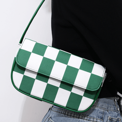 Retro Plaid Square Baguette Bag - Shah S. Sahota