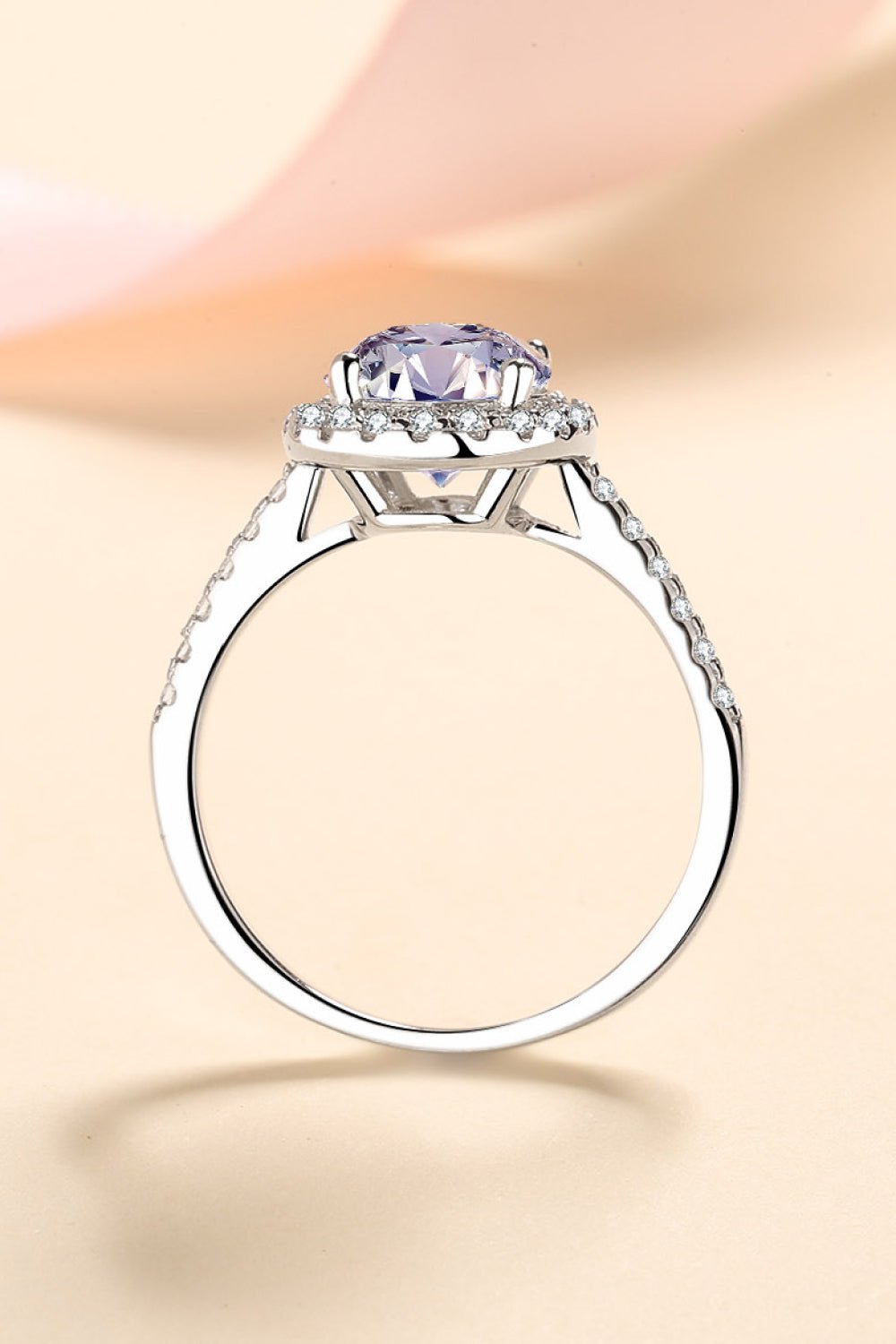 2 Carat Moissanite 925 Sterling Silver Halo Ring - Shah S. Sahota