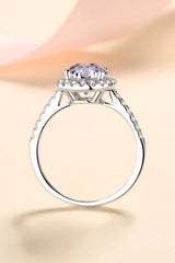 2 Carat Moissanite 925 Sterling Silver Halo Ring - Shah S. Sahota