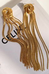 18K Gold Plated Fringe Earrings - Shah S. Sahota
