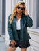 PU Leather Belted Jacket with Pockets - Shah S. Sahota