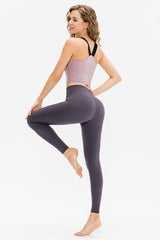 Contrast Strap Cropped Yoga Tank - Shah S. Sahota
