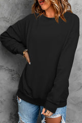 Crew Neck Ribbed Sweatshirt - Shah S. Sahota