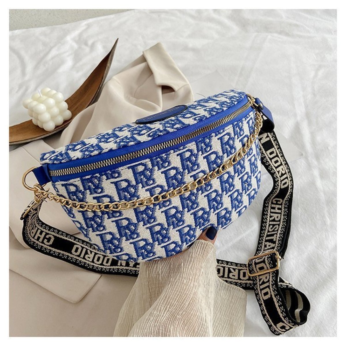 Casual Letter Crossbody Bags With Chain - Shah S. Sahota
