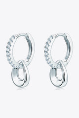 925 Sterling Silver Moissanite Double Hoop Earrings - Shah S. Sahota