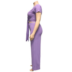 Women‘s Solid Color Two Piece Set - Shah S. Sahota